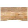 vidaXL Tampo de mesa com curva 120x50x2,5 cm mangueira &aacute;spera maci&ccedil;a