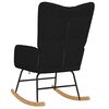 vidaXL Cadeira de baloiço tecido preto