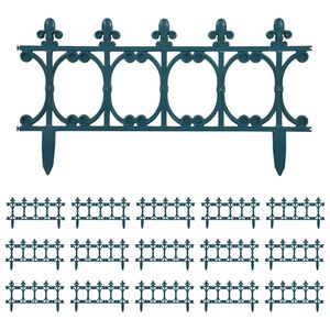 vidaXL Bordas de relvado 16 pcs 10 m PP verde