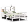 vidaXL Cama com estante sem colch&atilde;o 160x200 cm pinho maci&ccedil;o branco
