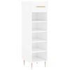 vidaXL Sapateira 30x35x105 cm derivados de madeira branco brilhante