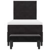 vidaXL Cama Box com colch&atilde;o com cabeceira Preto 100 x 200 cm Veludo