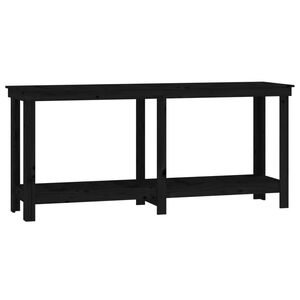 vidaXL Banco de trabalho 180x50x80 cm pinho maci&ccedil;o preto