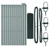 vidaXL Poste de Cerca Verde 25 x 0,8 m (25 x 25 mm malha) A&ccedil;o e PVC