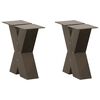 vidaXL P&eacute;s para mesa de centro em formato de X, 2 pe&ccedil;as, a&ccedil;o natural, 30x(30-31) cm, a&ccedil;o