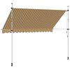 vidaXL Toldo retr&aacute;til manual 350 cm riscas laranjas e brancas