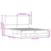 vidaXL Estrutura de cama sem colchão 120x190 cm metal carvalho sonoma