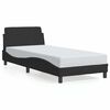 vidaXL Estrutura de cama com cabeceira Dover veludo 90x190 cm preto