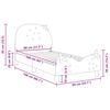 vidaXL Estrutura de Cama Infantil com Cabeceira Rosa 80 x 160 cm