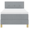 vidaXL Cama Box Spring LED com led Cinzento-claro 100 x 200 cm tecido