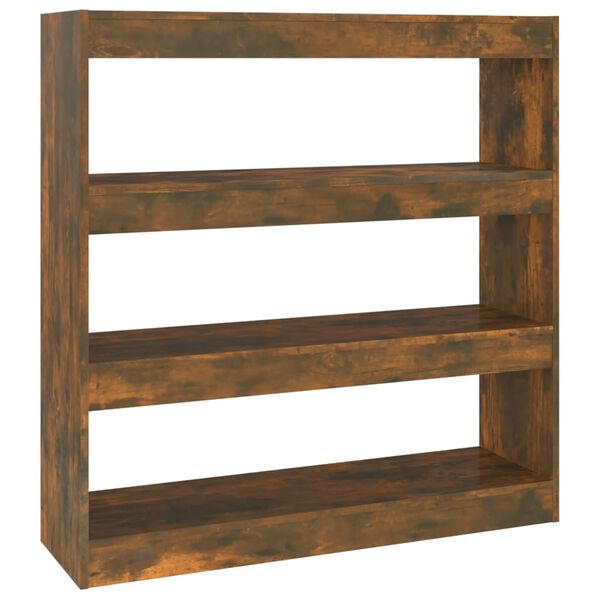 vidaXL Estante/divis&oacute;ria 100x30x103 cm cor carvalho fumado