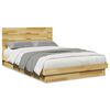vidaXL Estrutura cama cabeceira sem colch&atilde;o 120x200 cm maci&ccedil;a carvalho