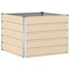 vidaXL Floreira Ivory 100 x 100 x 75 cm A&ccedil;o