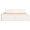 vidaXL Estrutura de cama 120x200 cm madeira maciça branco