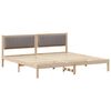 vidaXL Estrutura da Cama Cinzento-acastanhado 200 x 200 cm