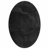 vidaXL Tapetes de &aacute;rea Oval HUARTE Preto 160 x 230 cm 100% Poli&eacute;ster