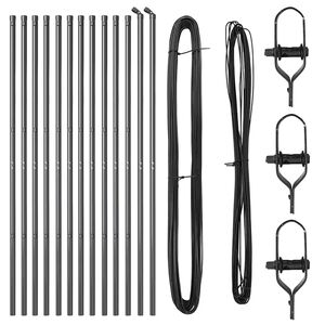 vidaXL Postes de Cerca 13 pcs Cinzeto Ø32mm 150 cm Aço galvanizado