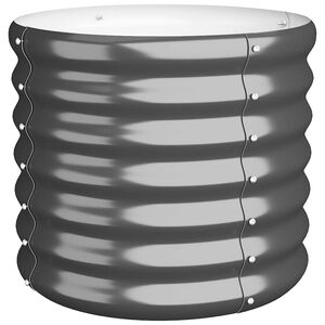 vidaXL Vaso/floreira de jardim a&ccedil;o galvanizado 40x40x36cm antracite