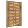 vidaXL Port&atilde;o de jardim 100x150 cm A&ccedil;o Corten Design quadrado