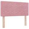 vidaXL Cabeceira LED com fitas LED com cabeceira Rosa 100 cm Veludo