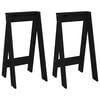 vidaXL Bancos 2 pcs 40x40x75 cm pinho maci&ccedil;o preto