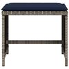 vidaXL Bancos jardim com almofadões 4 pcs 40x40x35 cm vime PE cinzento
