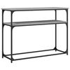 vidaXL Mesa consola 100x35,5x75cm derivados de madeira cinzento sonoma
