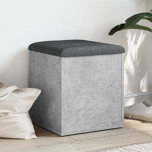 vidaXL Banco de arruma&ccedil;&atilde;o 42x42x45cm derivados madeira cinzento sonoma