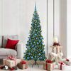 vidaXL &Aacute;rvore de Natal artificial de canto Verde 180 cm PVC e Metal