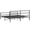 vidaXL Estrutura de cama com cabeceira e p&eacute;s 180x200 cm metal preto