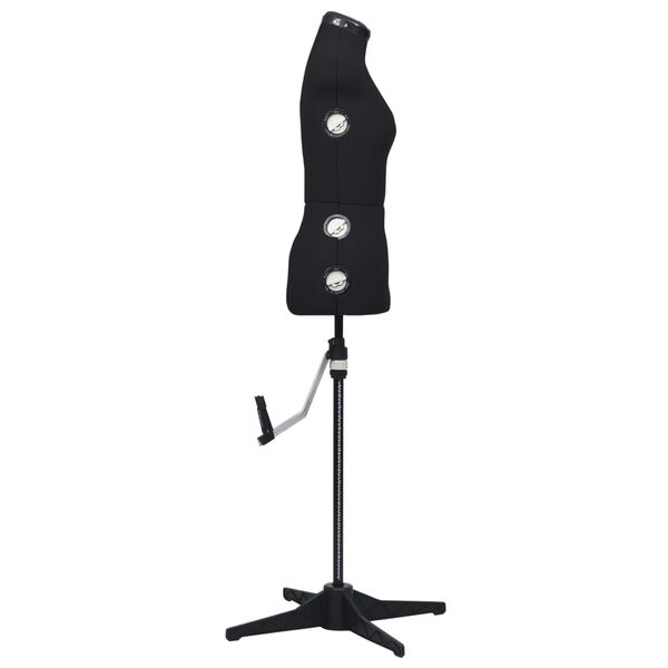 vidaXL Manequim feminino ajust&aacute;vel tamanho S 33-40 preto