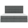 vidaXL Cama com Armazenamento com colch&atilde;o Cinza Escuro 180 x 200 cm