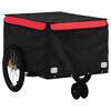 vidaXL Reboque para bicicleta 30 kg ferro preto e vermelho