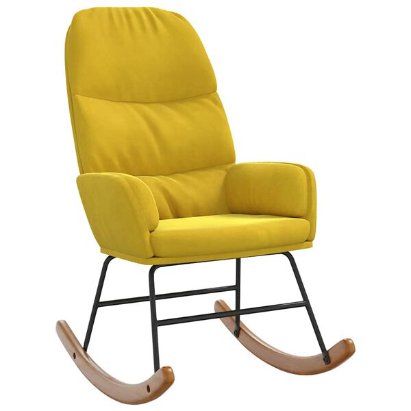 vidaXL Cadeira de baloi&ccedil;o veludo amarelo