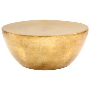 vidaXL Mesa de centro em alum&iacute;nio martelado 70x30 cm bronze