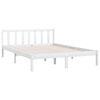 vidaXL Estrutura de cama 120x200 cm pinho maci&ccedil;o branco