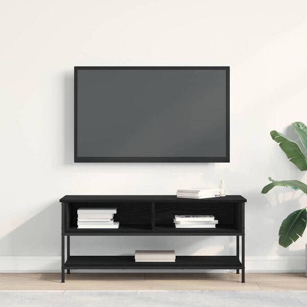 vidaXL Conjunto de m&oacute;vel de TV Carvalho Preto 100 x 35 x 45 cm
