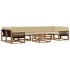 vidaXL Conjunto de Sof&aacute;s para Exterior 8 pcs Natural e Bege
