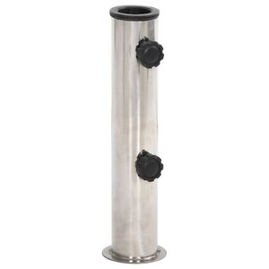 vidaXL Base de guarda-sol para poste de &Oslash;38/48 mm a&ccedil;o inox. prateado