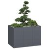 vidaXL Vaso floreira 120x80x80 cm a&ccedil;o antracite