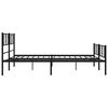 vidaXL Estrutura de cama com cabeceira e p&eacute;s 200x200 cm metal preto