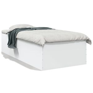 vidaXL Estrutura de cama 90x190 cm derivados de madeira branco