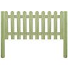 vidaXL Cerca de estacas em madeira de pinho impregnada 5,1 m 80 cm 6/9 cm
