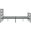 vidaXL Estrutura de cama com cabeceira e p&eacute;s 140x190 cm metal preto
