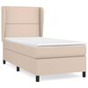 vidaXL Cama com molas/colch&atilde;o 80x200 cm couro artificial cappuccino