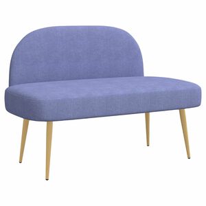 vidaXL Banco estofado com encosto Jeans Azul 110 x 60 x 76 cm