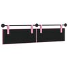 vidaXL Cabeceira Suspensa Rosa 210 x 55 x 7 cm tecido