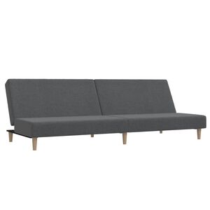 vidaXL Sof&aacute;-cama de 2 lugares tecido cinzento-claro
