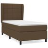 vidaXL Cama com molas/colch&atilde;o 100x200 cm tecido castanho-escuro