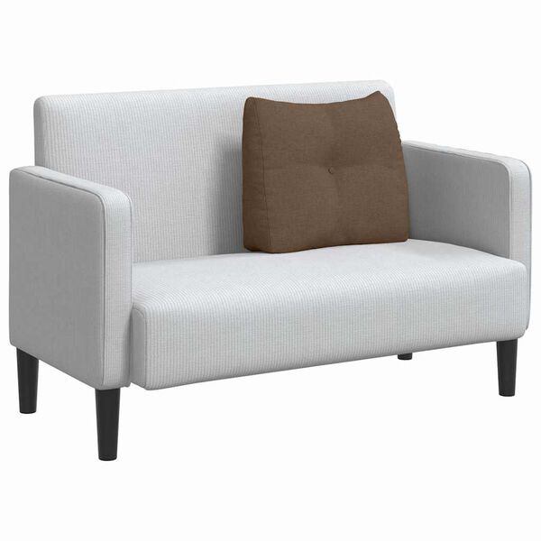 vidaXL Travesseiro para Costas Castanho 60 x 24 x 50 cm tecido